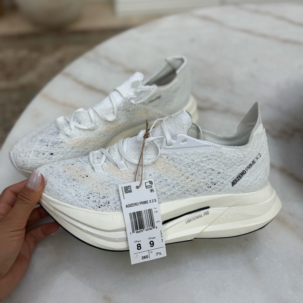 Adidas Adizero Prime X 1.5 White Athletic Shoes